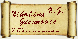 Nikolina Gušanović vizit kartica